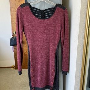 Sweater dress, , two toned , size small